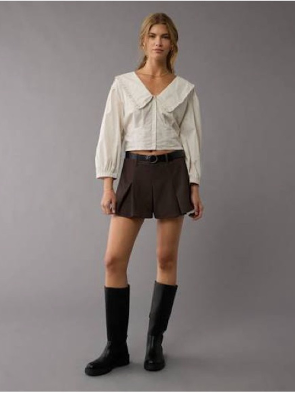 American Eagle Outfitters Pleated Mini Short/ Skirt